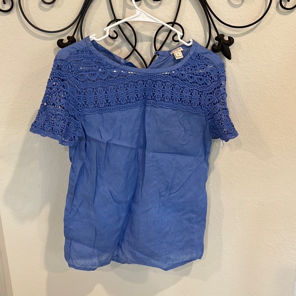 J crew 100% linen blouse